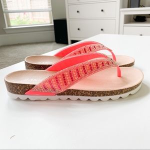 J.Mark Hot Pink Rhinestones Sandal Mary-16P